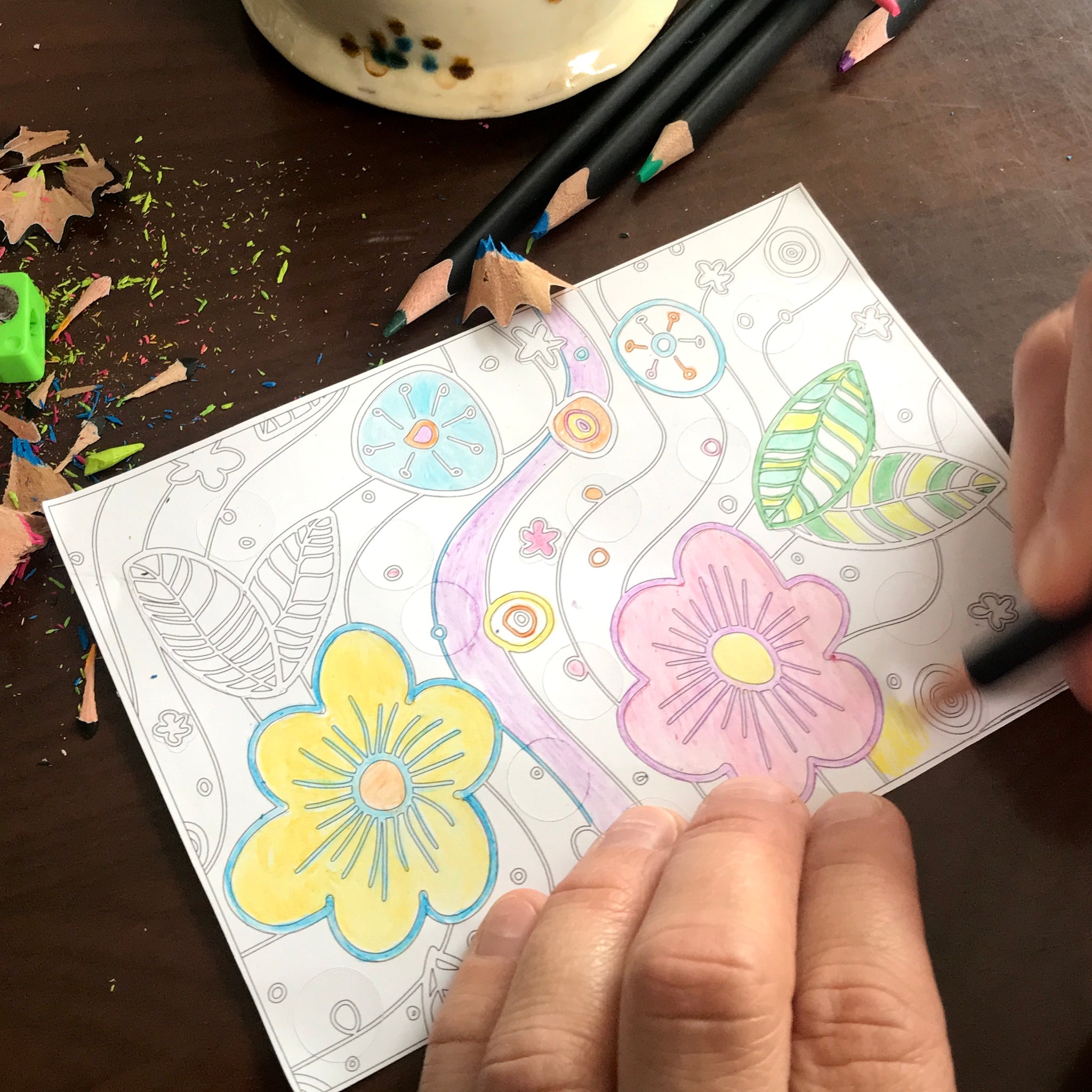 Colour Your Own Stickers - Flowers