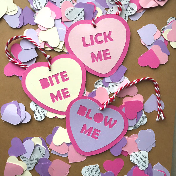 Naughty Candy Heart Valentines / Naughty Candy Heart Gift Tags