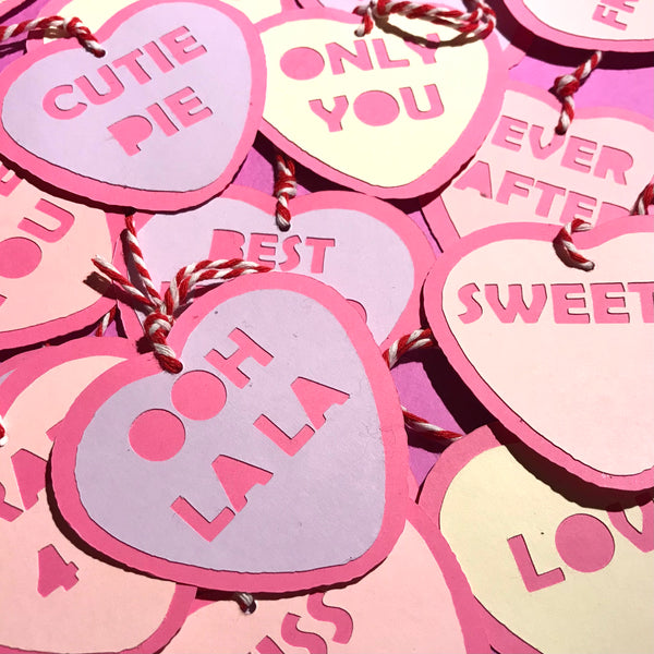 Candy Heart Valentines / Candy Heart Gift Tags
